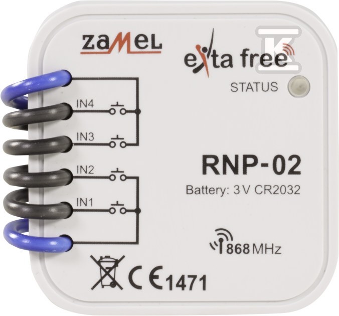 4-канальний радіопередавач типу RNP-02 - EXF10000036